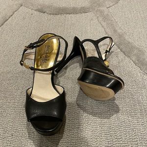 Michael Kors black platform heels